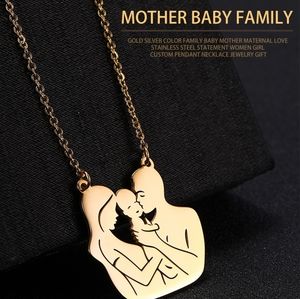 New family necklace plated gold